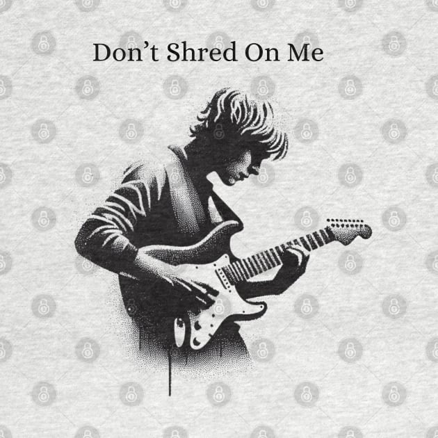 Don't Shred On Me Black Work Minimalist Dot Work Guitar by BlackWork